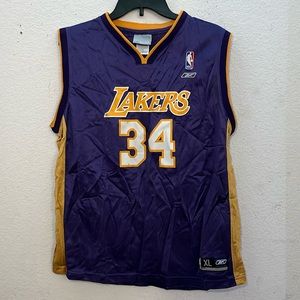 Shaquille O’Neal Los Angeles Lakers Reebok Basketball Jersey Youth Size XL